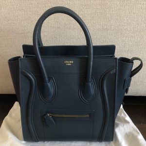 Navy Celine Micro Luggage